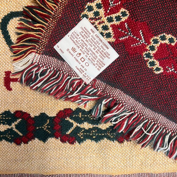 Vintage Sears & Roebuck Christmas tapestry wall hanging - Picture 5 of 5